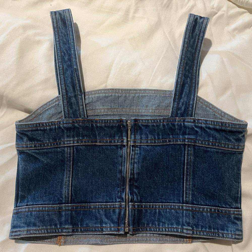 Sézane Hermance Top - blue denim top - Picture 9 of 10